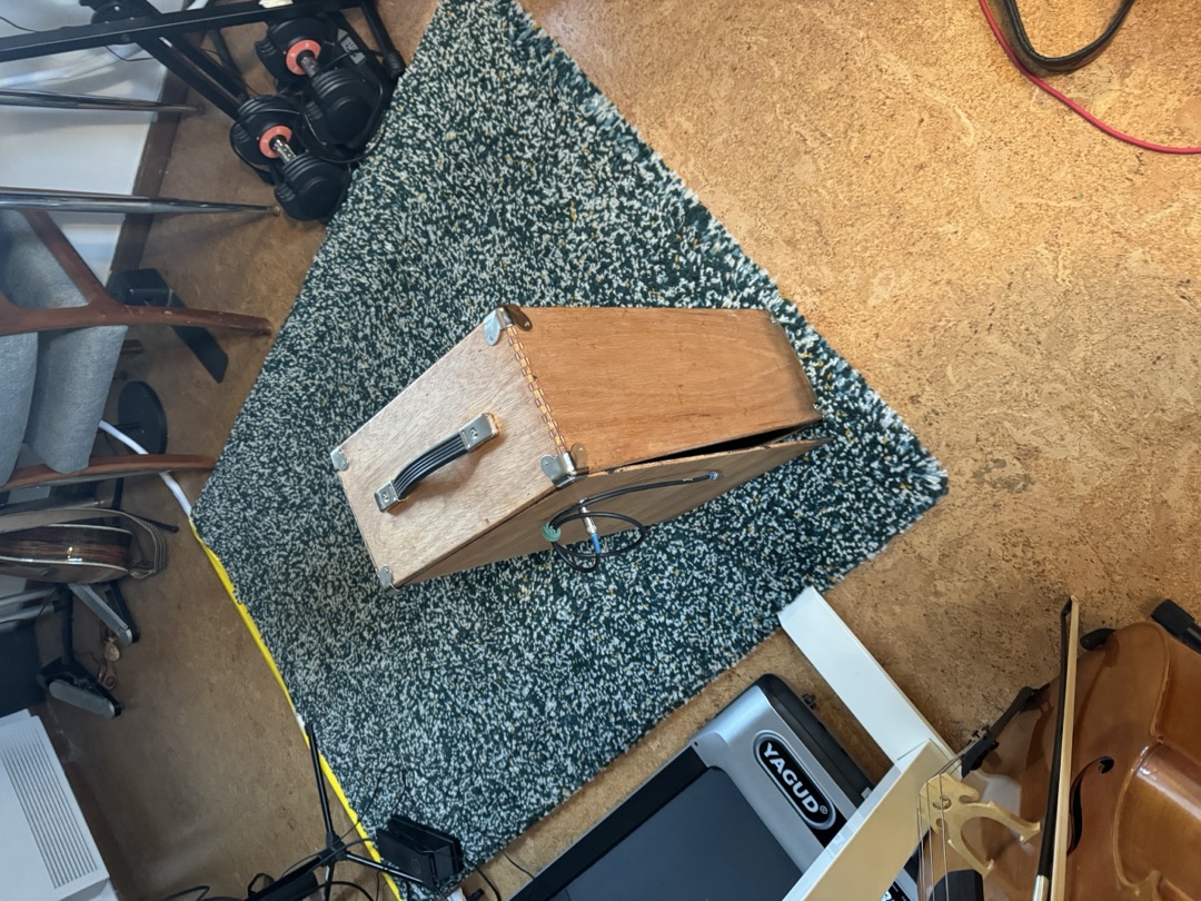 The cabinet from above, showing the depth of the box