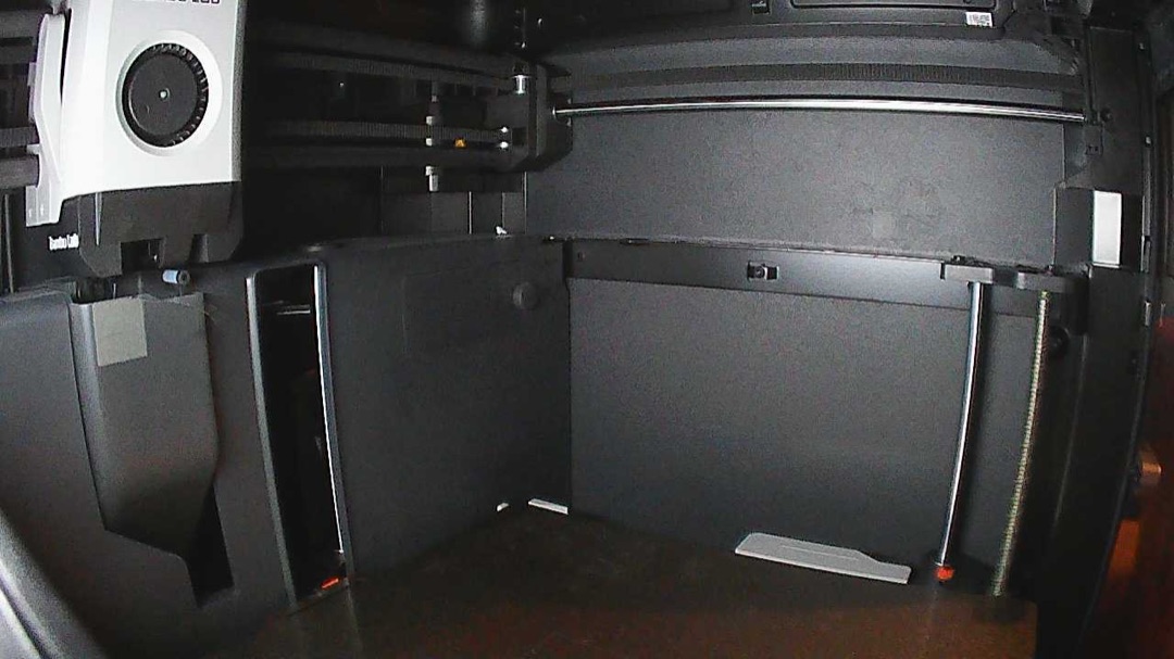The 3D printer mid-run