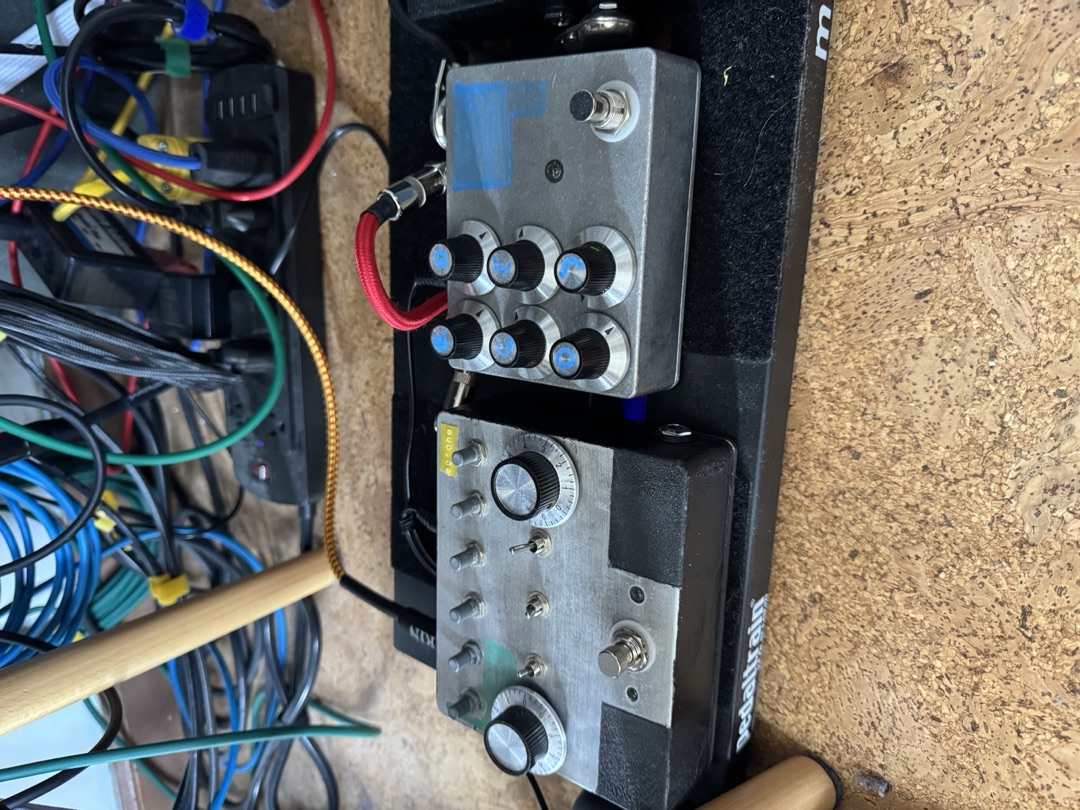 The Auto Filter on a pedalboard beside the Shallow Water clone